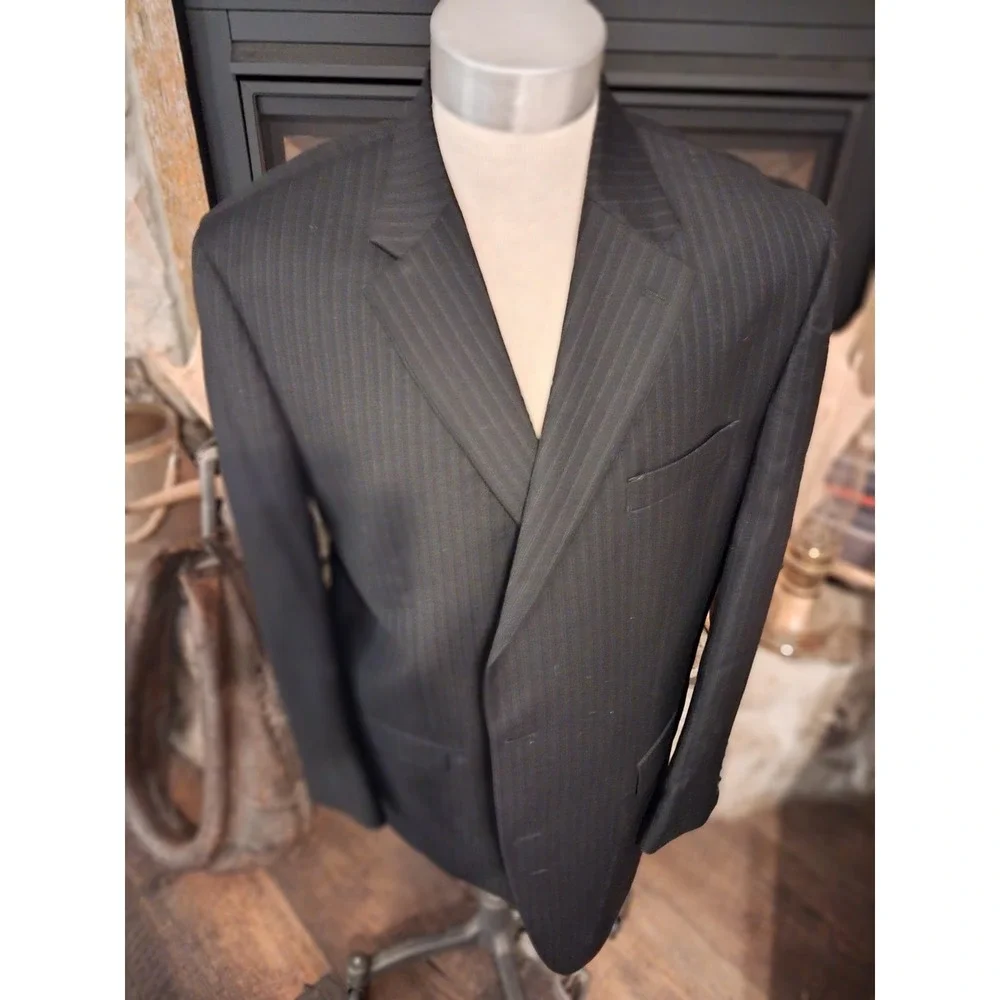 Chaps by Ralph Lauren Mens Wool Pinstripe Two Piece Suit Size Regular Contempora